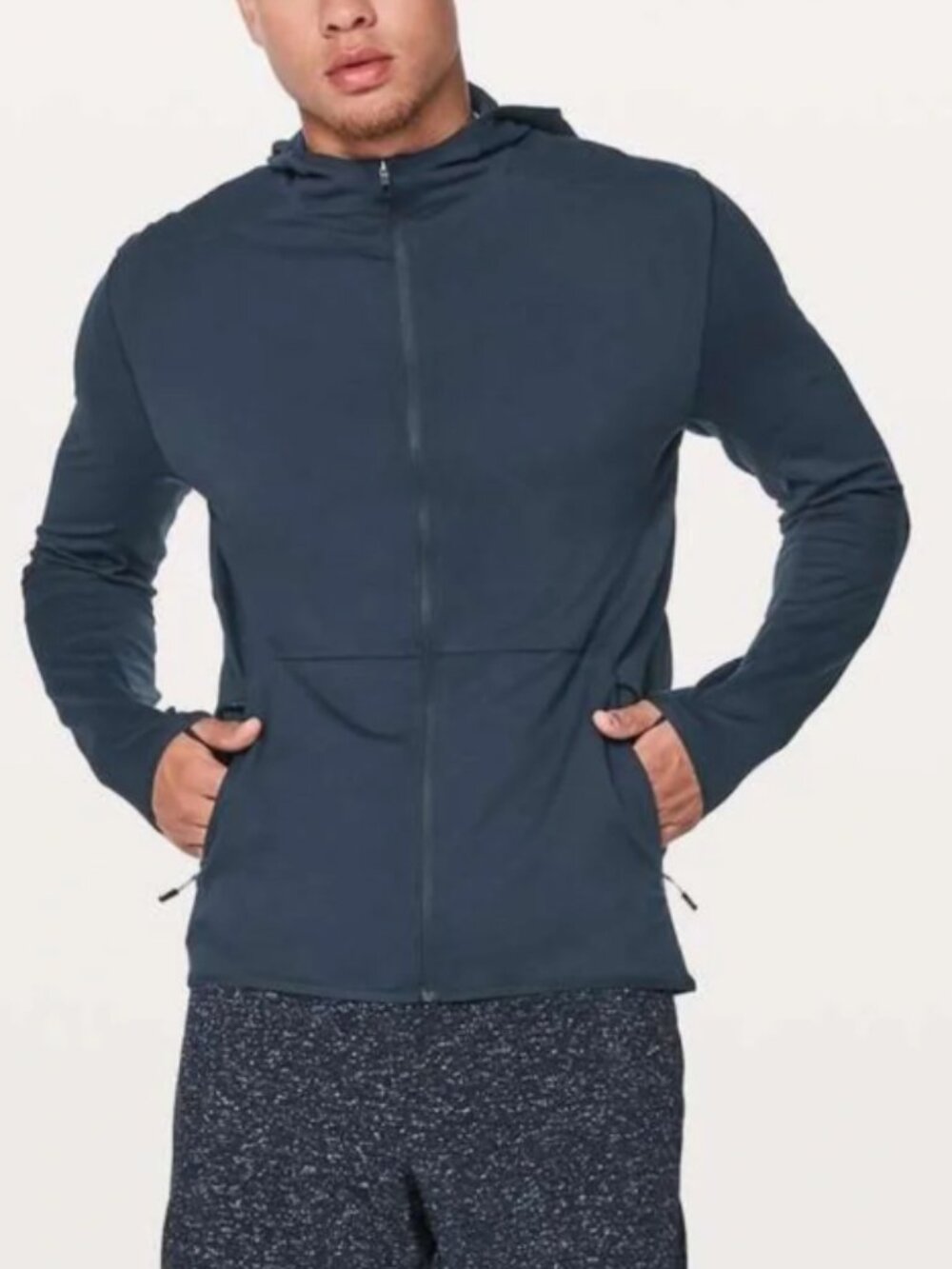 Lululemon Surge Warm Full Zip Jacket Hoodie Nautical Navy Blue Size Large